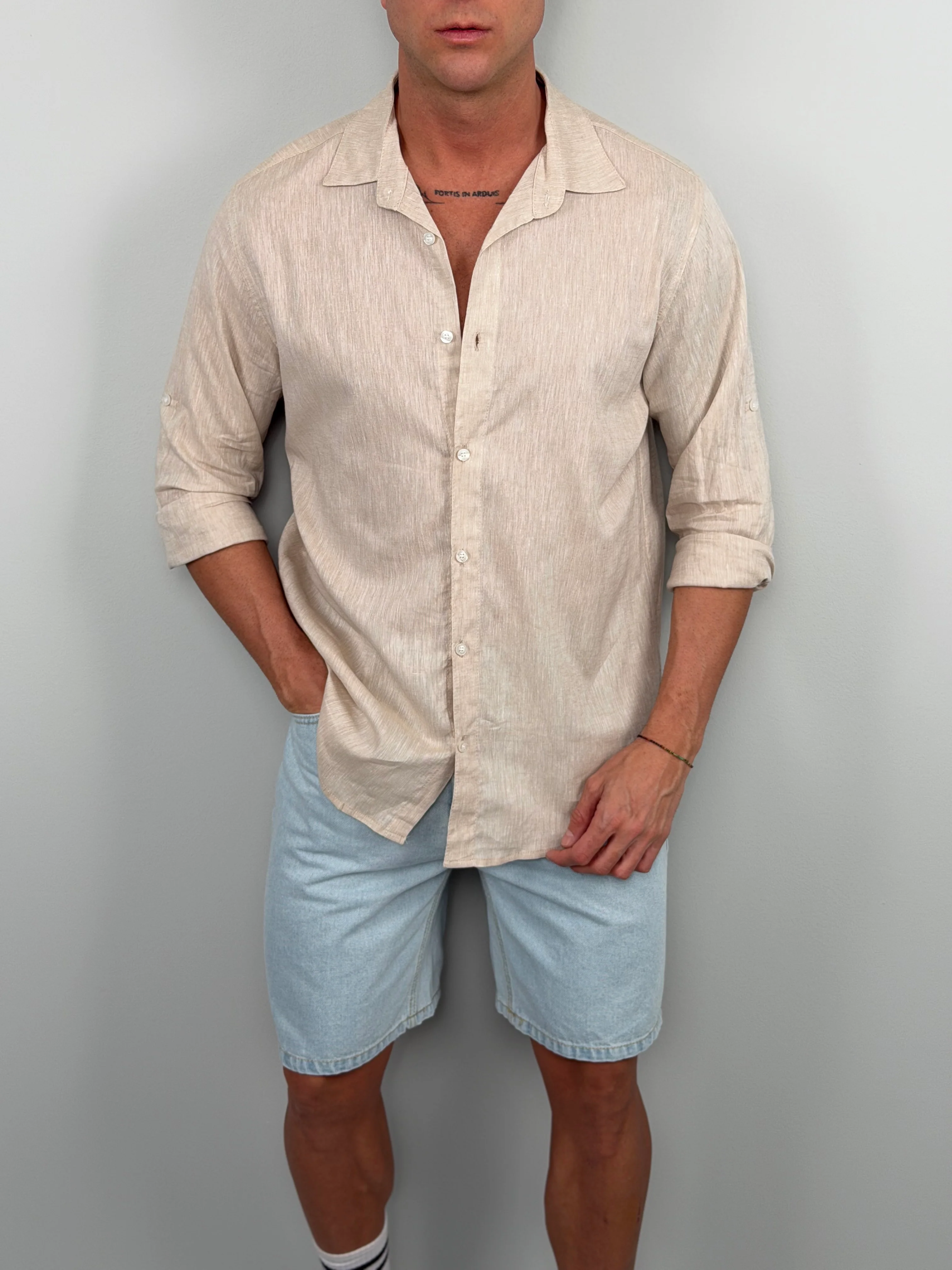 CAMICIA LINO FIAMMATO V1 - Image 2