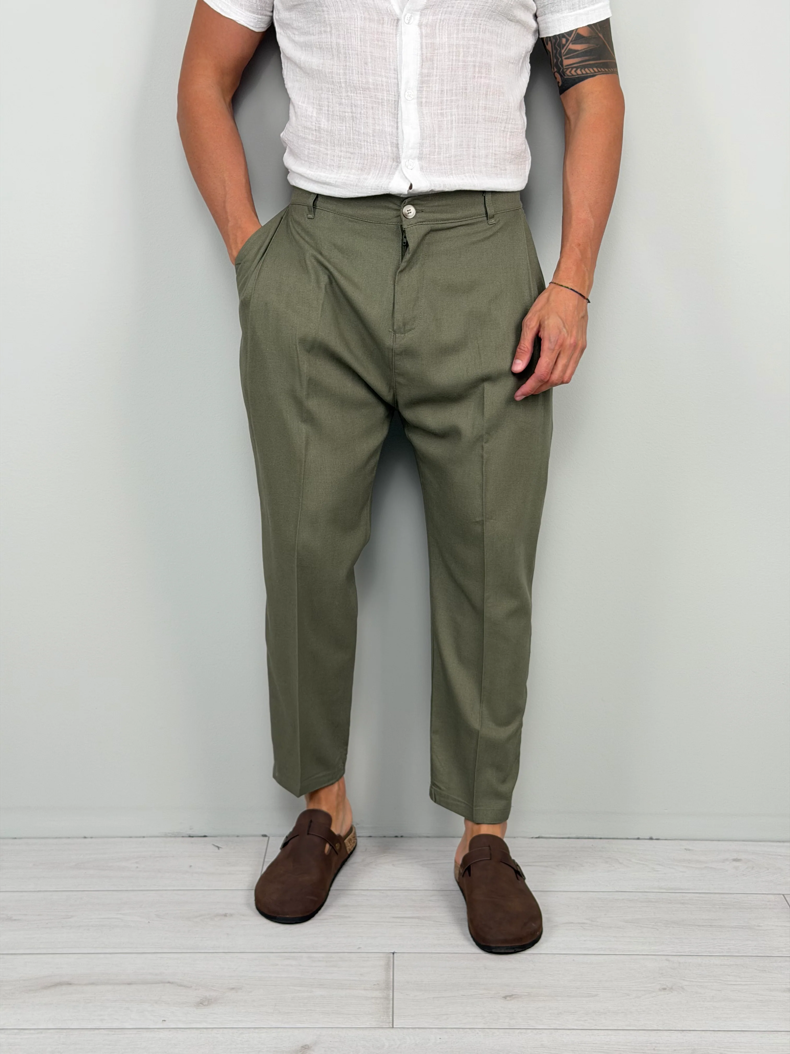PANTALONE LINO FOLLOW - TASCA DIETRO - Image 3