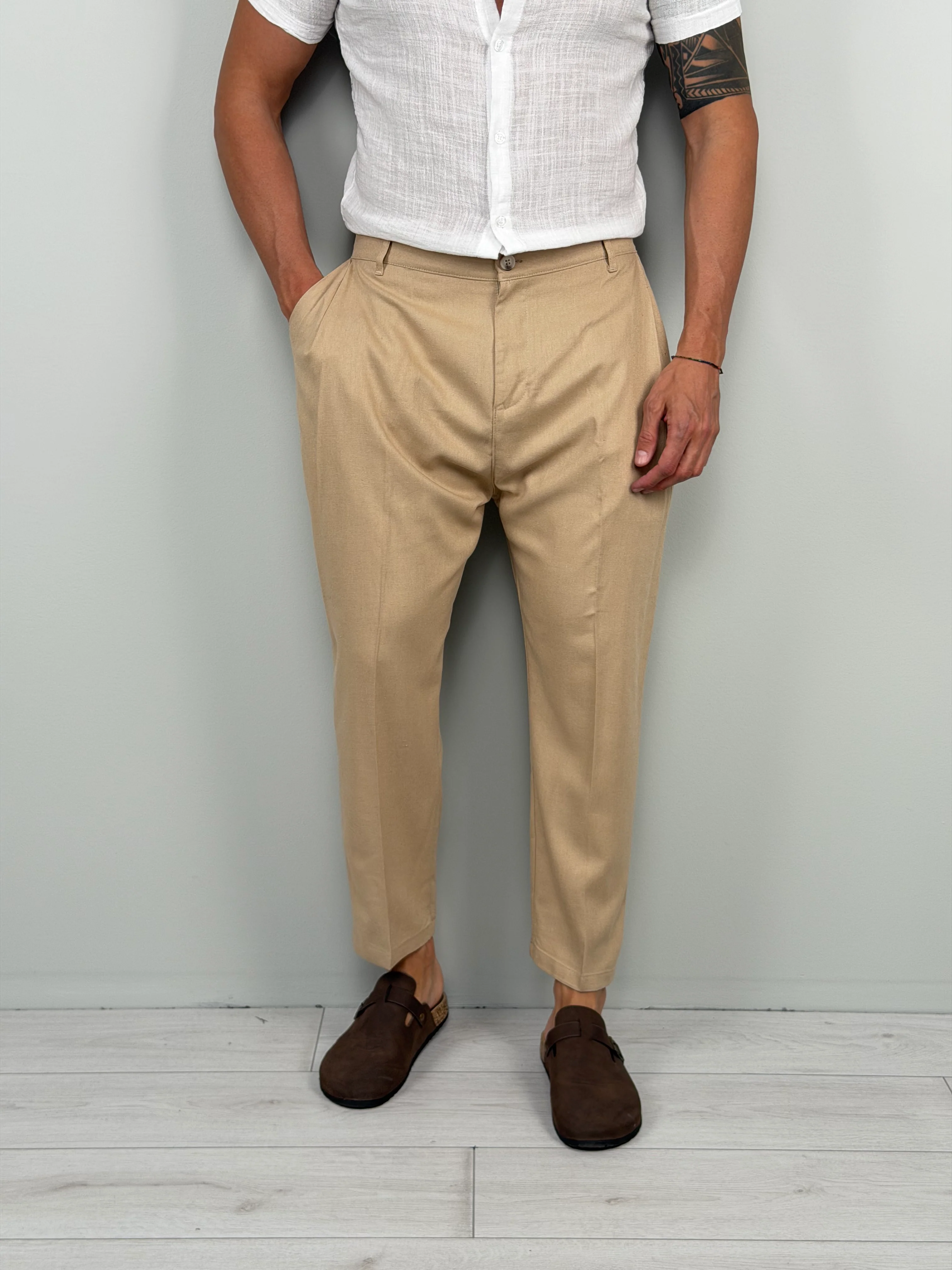 PANTALONE LINO FOLLOW - TASCA DIETRO - Image 4