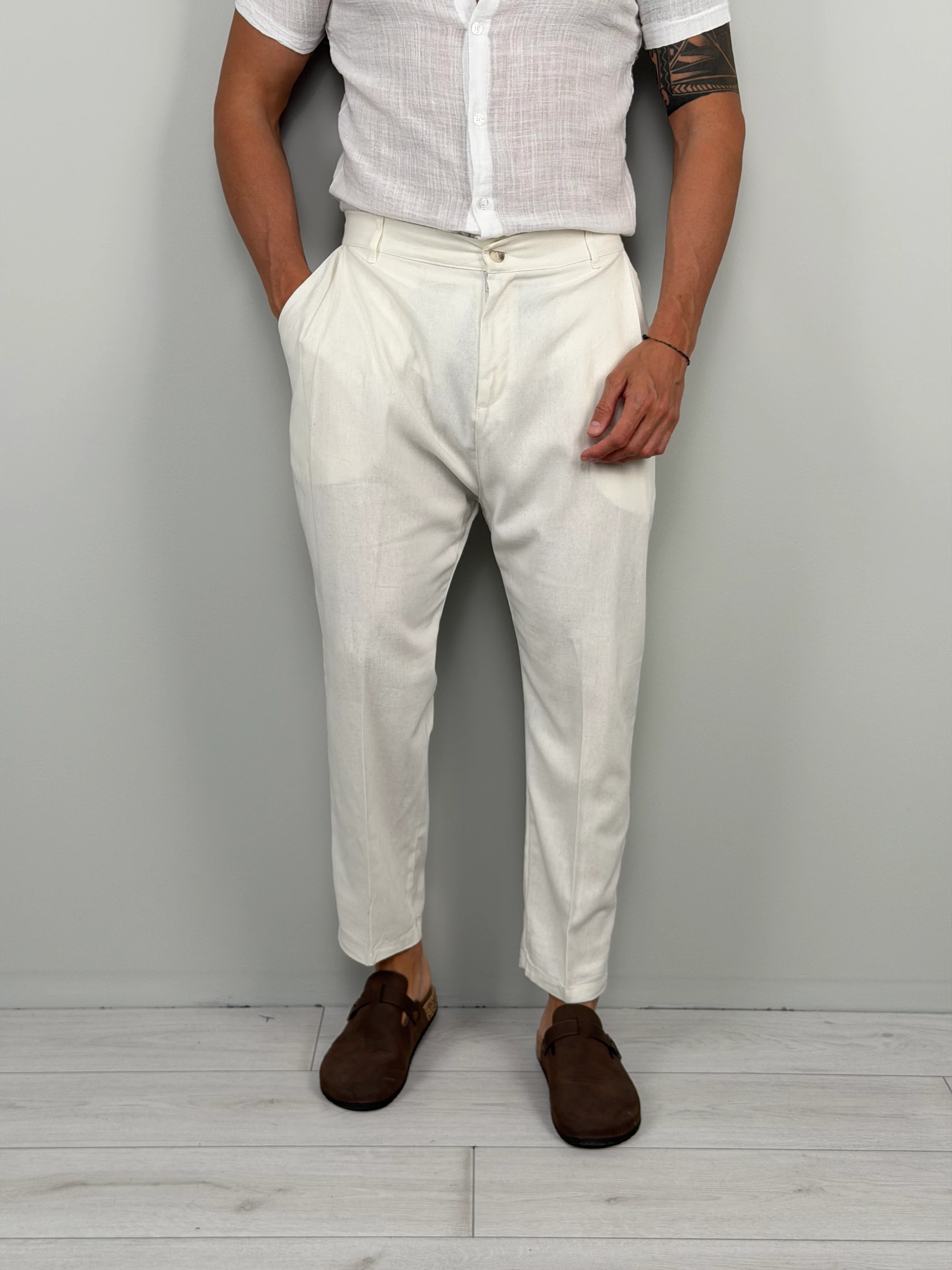 PANTALONE LINO FOLLOW - TASCA DIETRO - Image 5