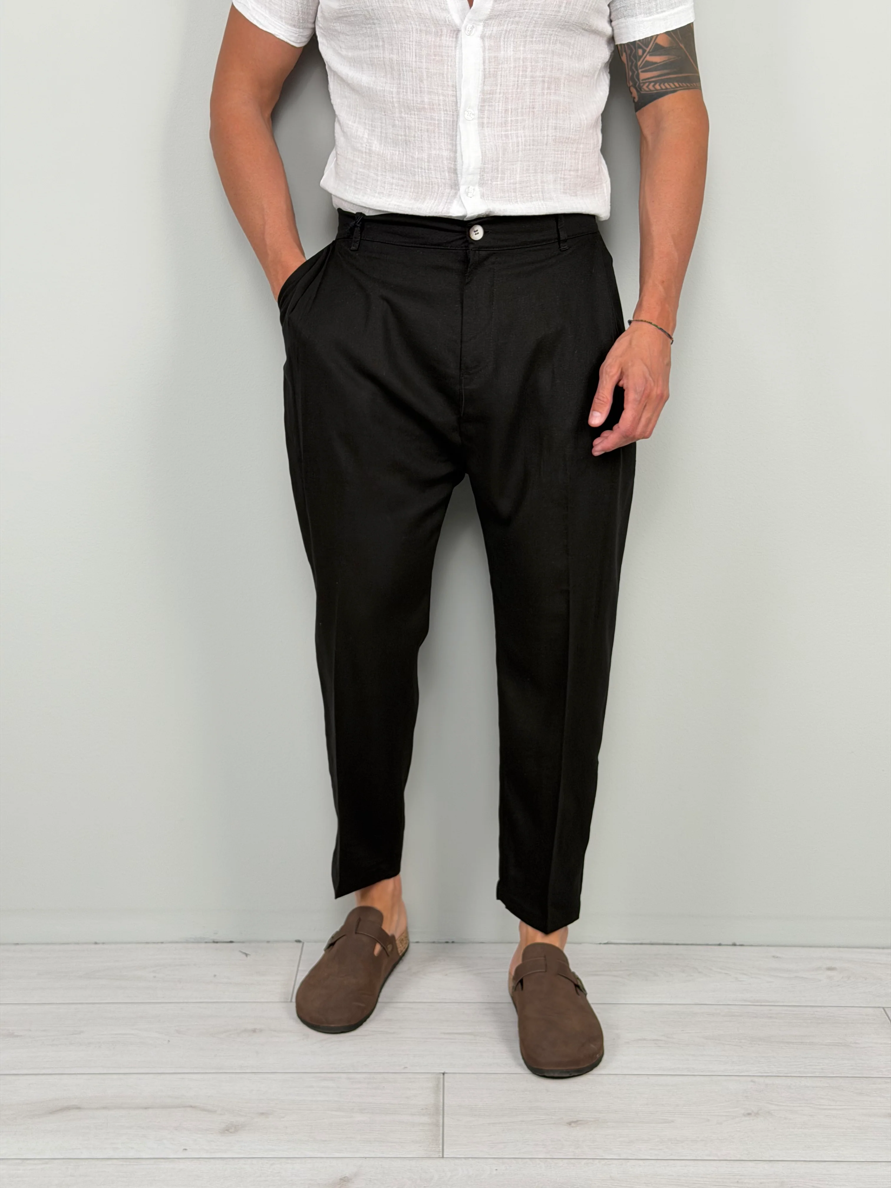 PANTALONE LINO FOLLOW - TASCA DIETRO - Image 6