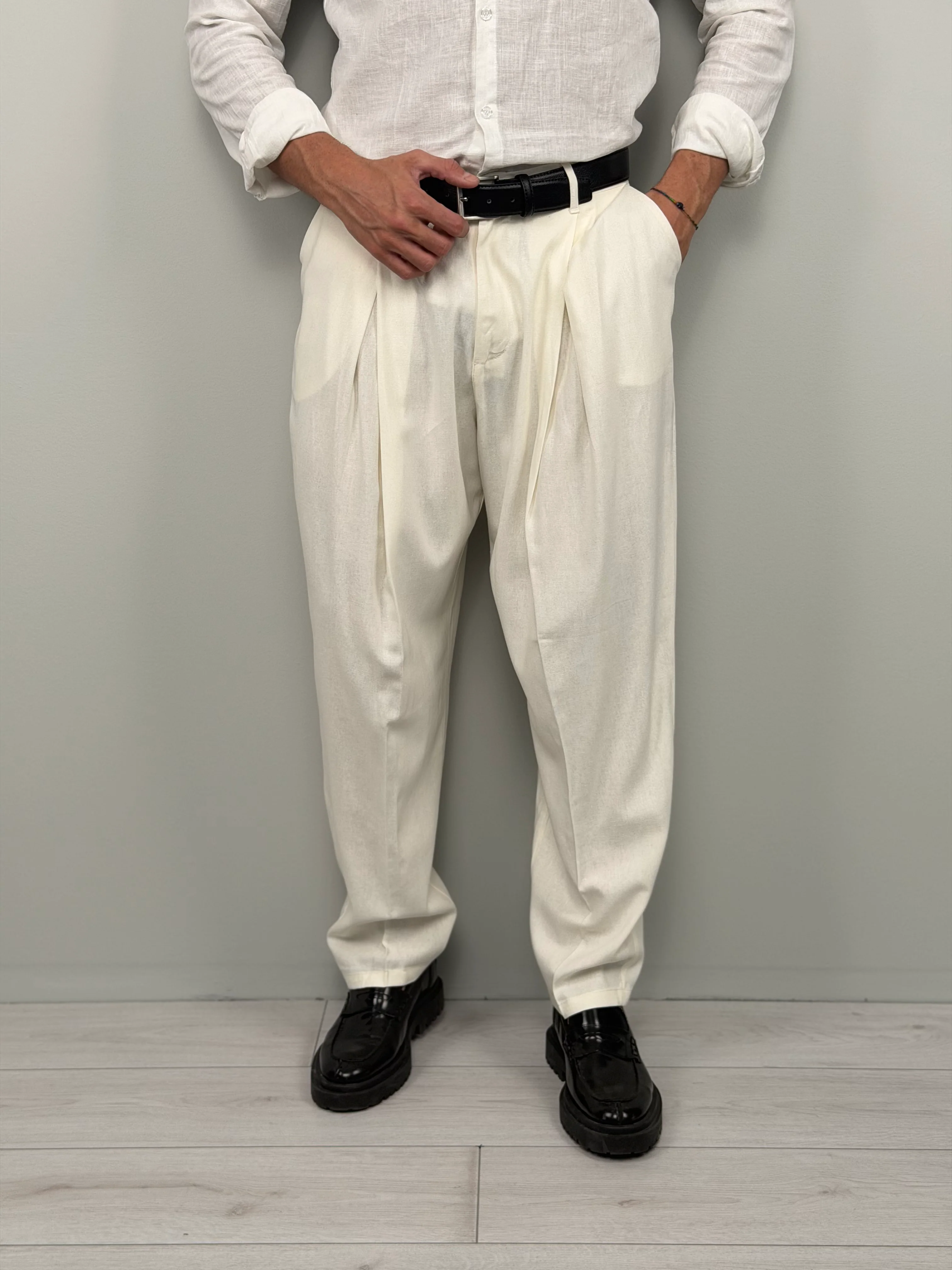 PANTALONE LINO GEEKOM AMPIO