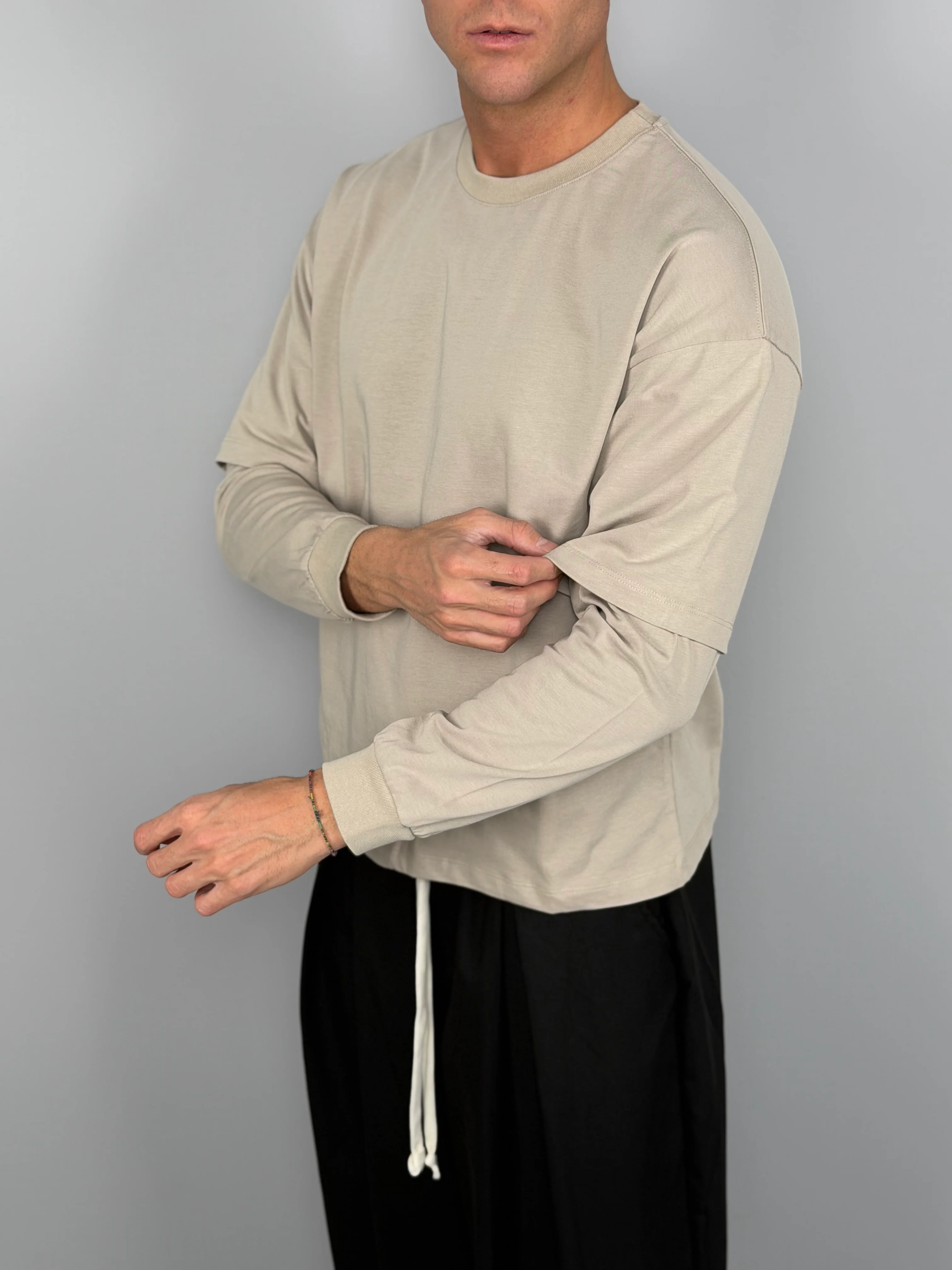 T-SHIRT MAGLIA DOPPIA MANICA